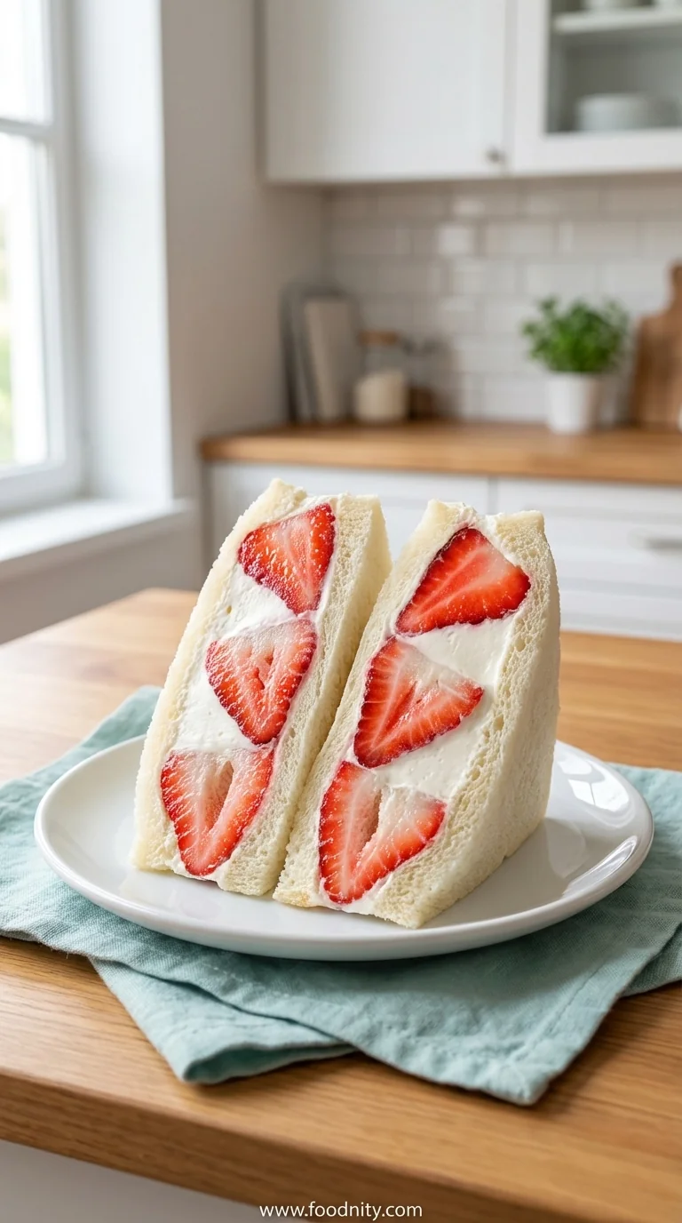 4-Ingredient Strawberry Sando Recipe - feature image