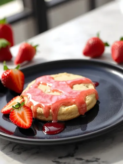 Strawberry Shortbread Cookies - cooking process