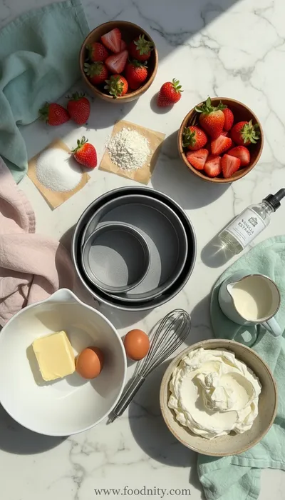 Strawberry Shortcake Cake Recipe - cooking process