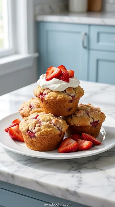 Strawberry Shortcake Muffins - Irresistibly Easy