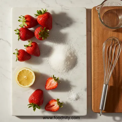 Homemade Strawberry Sorbet Recipe - cooking process