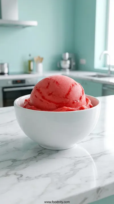 Homemade Strawberry Sorbet Recipe