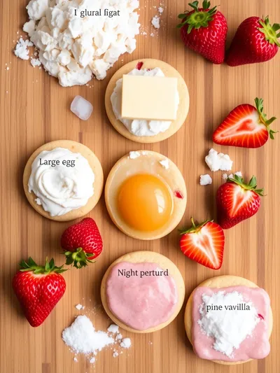 Strawberry Sugar Cookies Recipe - ingredients preparation