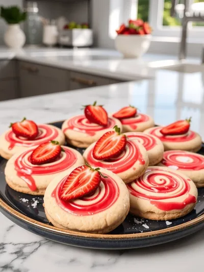 Strawberry Sugar Cookies Recipe - ready to serve