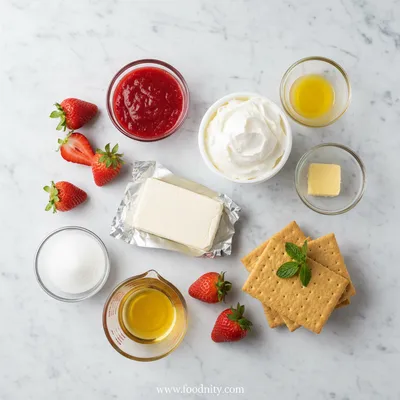 Strawberry Swirl Cheesecake – Easy No‑Bake Dessert - cooking process