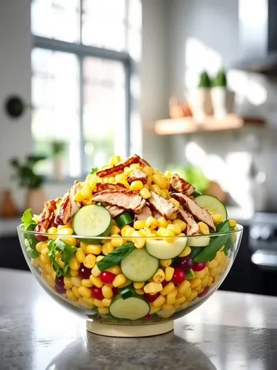 Street Corn Creamy Cucumber Chicken Salad