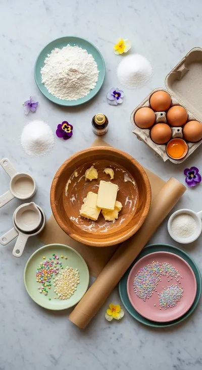 Summer Flower Decorated Cookies - cooking process