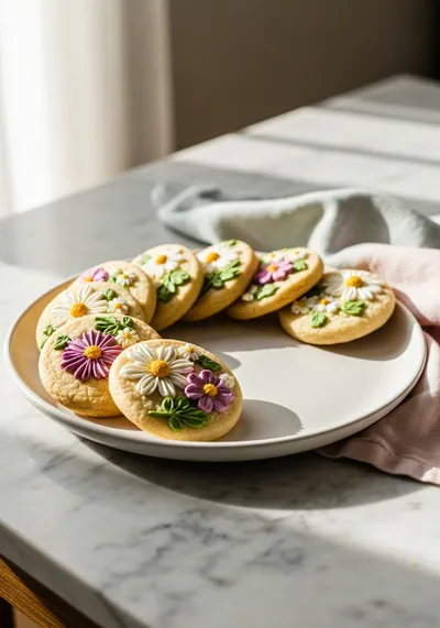 Summer Flower Decorated Cookies