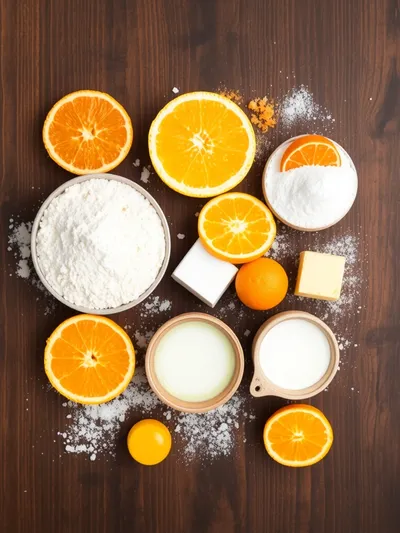 Summer Orange Cake - ingredients preparation