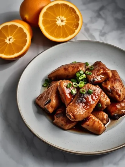 Sweet and Spicy Orange Chicken - cooking process