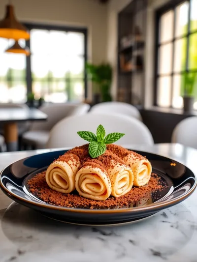 Sweet Cannelloni Tiramisu - ready to serve