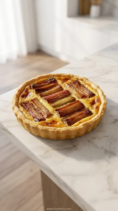 Sweet Rhubarb Custard Tart