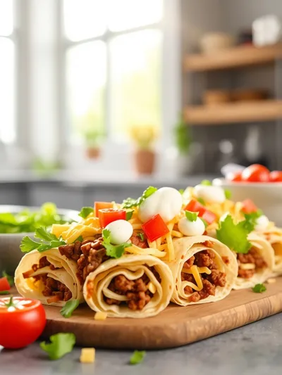 Taco Tortilla Roll-Ups Recipe
