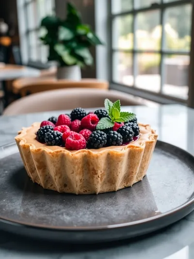 Easy Triple Berry Pie - ready to serve