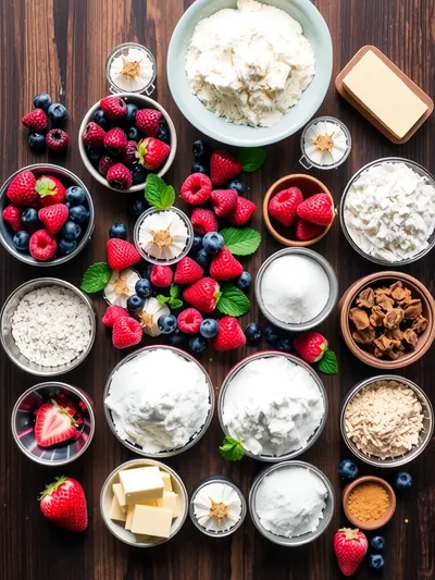 Easy Triple Berry Pie - ingredients preparation