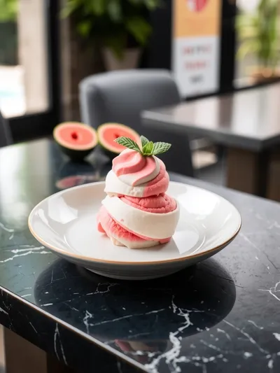 Tropical Guava Ice Cream Recipe - ready to serve