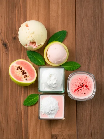 Tropical Guava Ice Cream Recipe - ingredients preparation