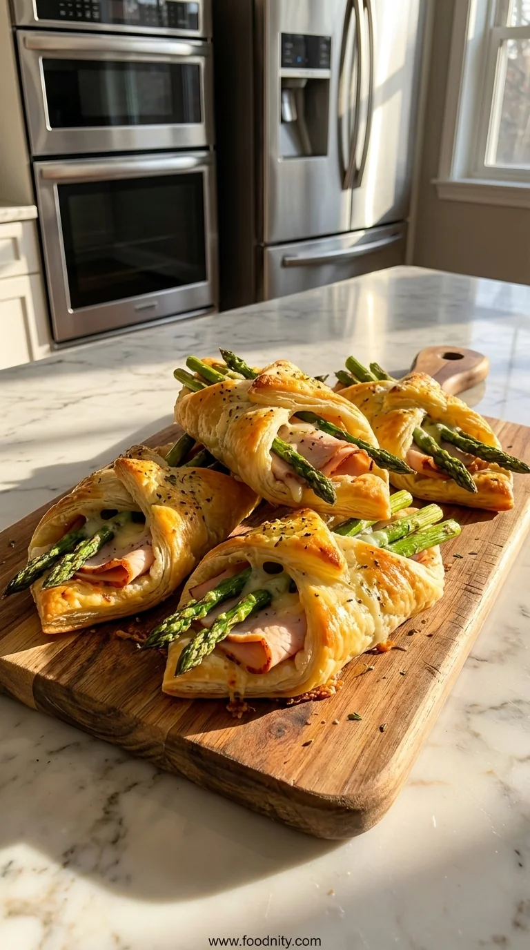 Turkey Asparagus Puff Pastry Bundles - feature image
