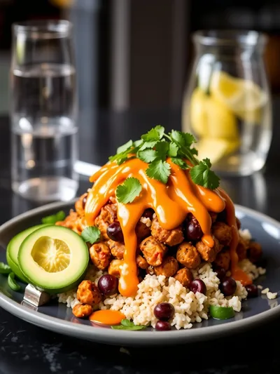 Vegan Sweet Potato Burrito Bowl - cooking process