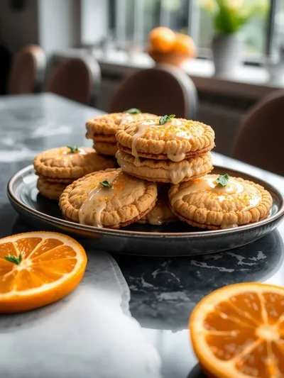 Vegan Zesty Orange Cookies - ready to serve