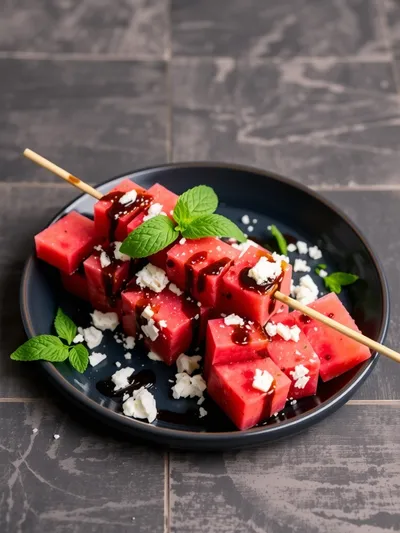 Watermelon Feta Skewers – Fresh Summer Appetizer - ready to serve