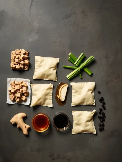 Homemade Wonton Soup Recipe - ingredients preparation