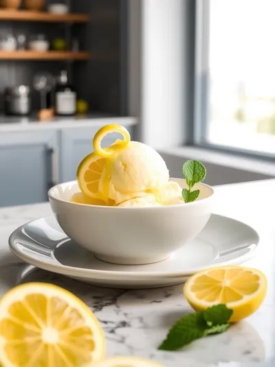 Zesty Lemonade Sorbet - cooking process